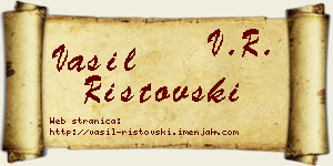 Vasil Ristovski vizit kartica